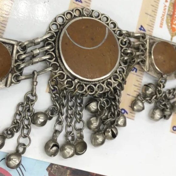 Afghan Brown Stone Belly Belt, Boho Belt, Belly Chains, Tribal Dance Belt, - Picture 2 of 8